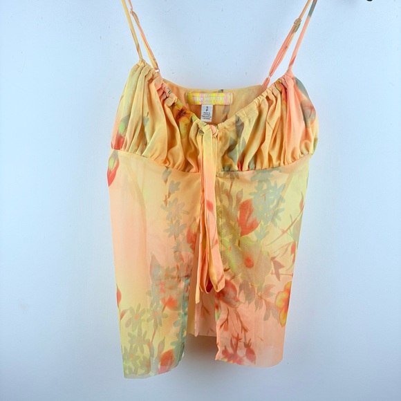 Urban Outfitters UO Angelic Longline Flyaway Sheer Floral Cami Tank Flowy Small* - Picture 4 of 11